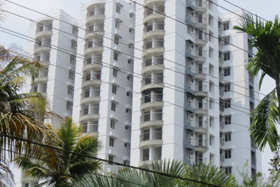 Apartments in Cochin Elevation back view